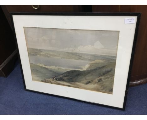 AFTER DAVID ROBERTS R.A., SEA OF GALILEE, hand coloured lithograph, mounted, framed and under glass, 49cm x 63cm