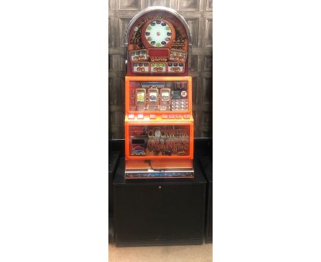 CASINO MODEL, DOME TOPPED 'CLOCKWORK ORANGES' £35 JACKPOT FRUIT MACHINE, by Empire Games, fully operational, working with new