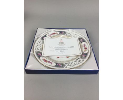 LOT OF SPODE COLLECTORS PLATES, along with other plates including Royal Doulton and Coalport, some in original boxes