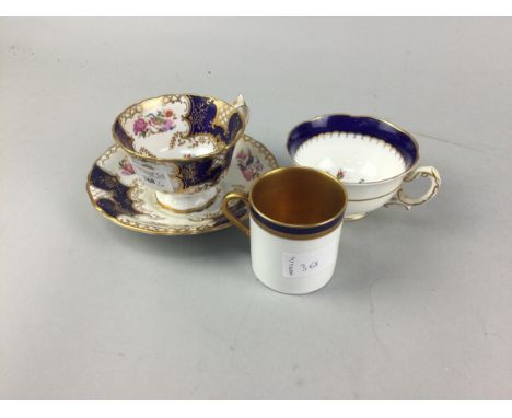 GROSVENOR YE OLD ENGLISH PATTERN PART TEA SERVICE, along with other blue and gilt decorated tea and dinner ware