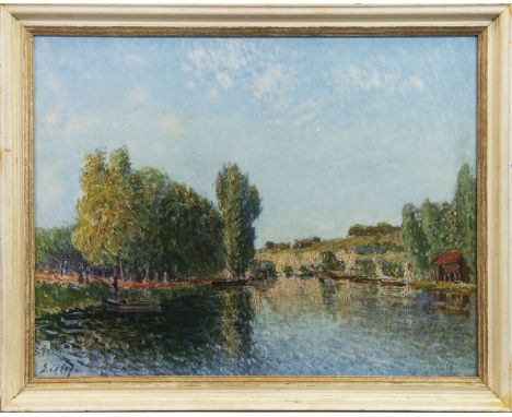 ALFRED SISLEY (1839 - 1899), UNTITLED print 49cm x 64cm Framed and under glass