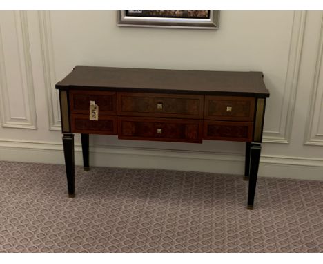 Mahogany scalloped top console table ( Room 232)