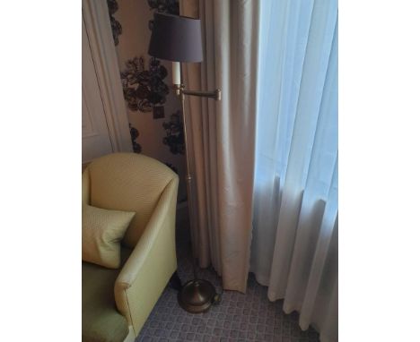 Library Floor Lamp Finished In English Bronze Swing Arm Function With Shade 156cm (Room 112)