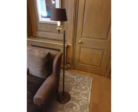 Library Floor Lamp Finished In English Bronze Swing Arm Function With Shade 156cm (Room 111)