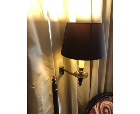 Library Floor Lamp Finished In English Bronze Swing Arm Function With Shade 156cm (Room 235)