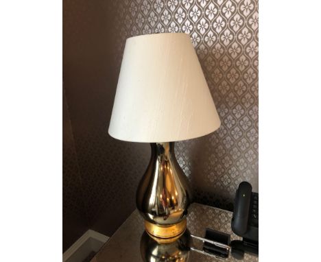 A Pair Of Heathfield And Co Louisa Glazed Ceramic Table Lamp With Textured Shade 77cm ( Room  233)