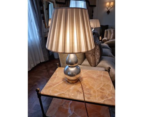 { Option of lots:  1126, 1127 } Heathfield And Co Gourd Textured Ceramic Table Lamp With Shade 70cm (Room 206/7)