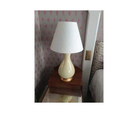 A Pair Of Heathfield And Co Louisa Glazed Ceramic Table Lamp With Textured Shade 77cm (Room 126)