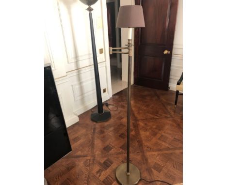 Library Floor Lamp Finished In English Bronze Swing Arm Function With Shade 156cm (Room 208)