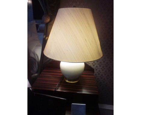 A Pair Of Heathfield And Co Gourd Textured Ceramic Table Lamp With Shade 70cm (Room 114)