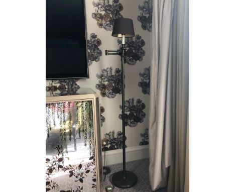 Library Floor Lamp Finished In English Bronze Swing Arm Function With Shade 156cm (Room 238)
