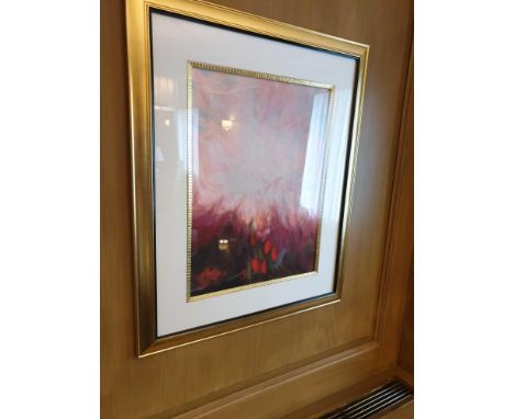 Abstract Lithograph Flame Clouds Framed 71 x 86cm (Room 111)