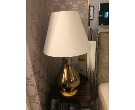 A Pair Of Heathfield And Co Louisa Glazed Ceramic Table Lamp With Textured Shade 77cm ( Room  234)