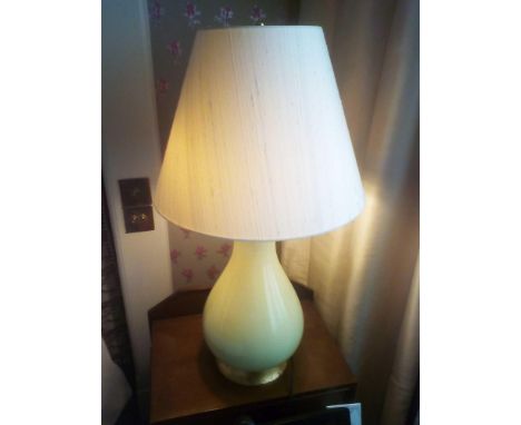 Heathfield And Co Louisa Glazed Ceramic Table Lamp With Textured Shade 77cm (Room 108