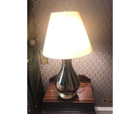 A Pair Of Heathfield And Co Louisa Glazed Ceramic Table Lamp With Textured Shade 77cm ( Room  217)