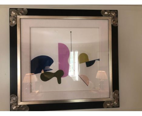 Nicholas Wood (USA) Abstract Framed Wall Art On Paper With Picture Light 72 x 66cm (Room 217/8)