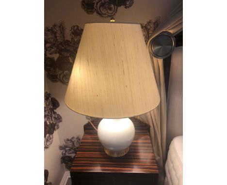  A Pair Of Heathfield And Co Gourd Textured Ceramic Table Lamp With Shade 70cm (Room 212)