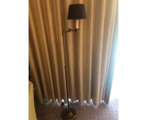 Heathfield And Co Dakota Contemporary Floor Lamp Chrome Complete With Shade 158cm (Room 214)