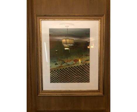 Derek Rangecroft (English) LIMITED EDITION GICLEE PRINT Abstract Titled The Big Push Signed And Framed 75 x 90cm (Room 210)