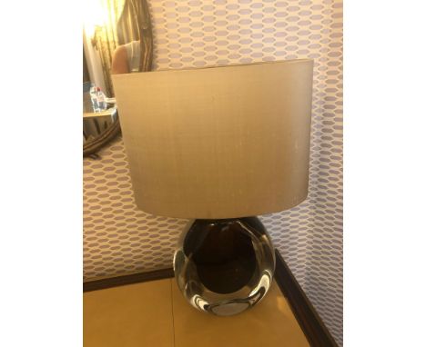 Heathfield And CO Mia Table Lamp Mouth-Blown Glass Features An Intense Drop Of Colour And A Satin Shade 50cm Tall (Room 216)