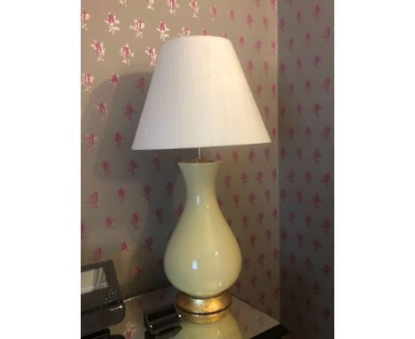 A Pair Of Heathfield And Co Louisa Glazed Ceramic Table Lamp With Textured Shade 77cm (Room 223)