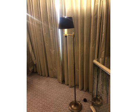 Library Floor Lamp Finished In English Bronze Swing Arm Function With Shade 156cm (Room 230)