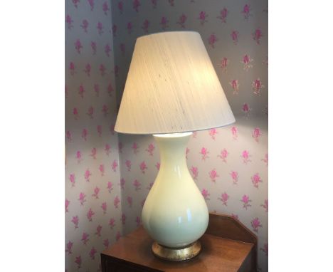 A Pair Of Heathfield And Co Louisa Glazed Ceramic Table Lamp With Textured Shade 77cm (Room 208)