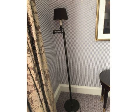 Library Floor Lamp Finished In English Bronze Swing Arm Function With Shade 156cm (Room 236)