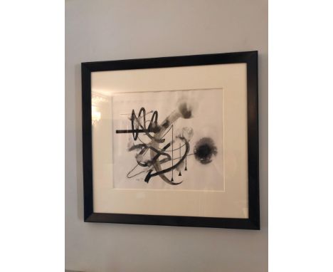 Abstract Lithograph Untitled Framed 70 x 74cm (Room 206/700)