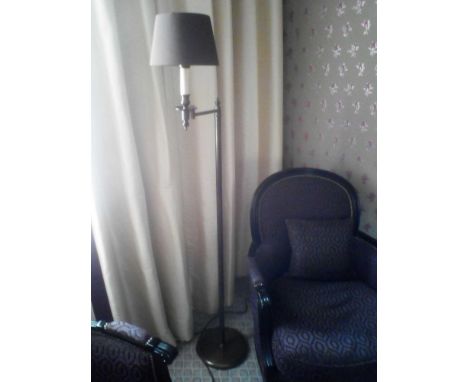 Heathfield And Co GR302LT Library Floor Lamp Finished In English Bronze Swing Arm Function With Shade 156cm (Room 108)