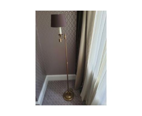 Library Floor Lamp Finished In English Bronze Swing Arm Function With Shade 156cm (Room 127)