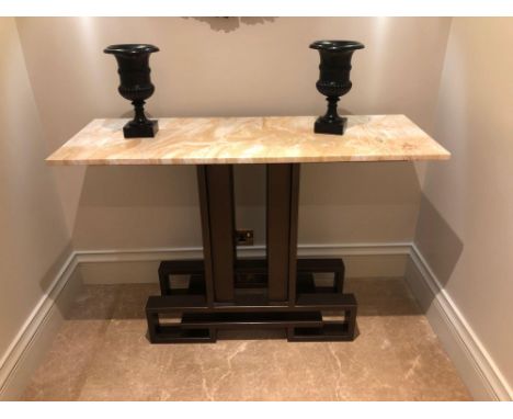 A Marble Top Bronzed Frame Console Table 120 x 45 x 60cm (Room 232)