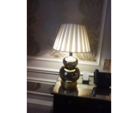 A Pair Of Heathfield And Co Louisa Glazed Ceramic Table Lamp With Textured Shade 77cm (Room 109)