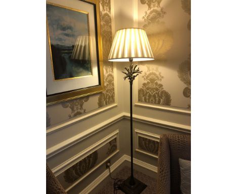 Heathfield And Co Coral Standard Lamp With Linen Shade 180cms (Room 209)