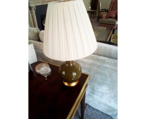 Heathfield And Co Gourd Textured Ceramic Table Lamp With Shade 70cm (Room 106 107)