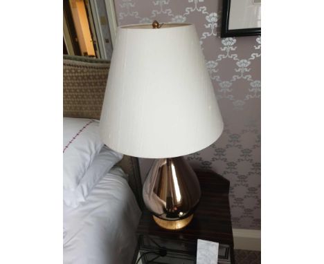 A Pair Of Heathfield And Co Louisa Glazed Ceramic Table Lamp With Textured Shade 77cm (Room 131)