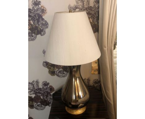 A Pair Of Heathfield And Co Louisa Glazed Ceramic Table Lamp With Textured Shade 77cm (Room 220)