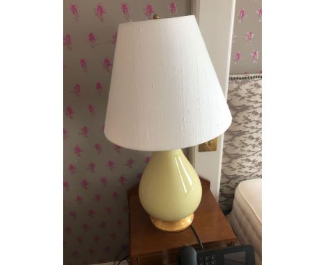 A Pair Of Heathfield And Co Louisa Glazed Ceramic Table Lamp With Textured Shade 77cm (Room 237)