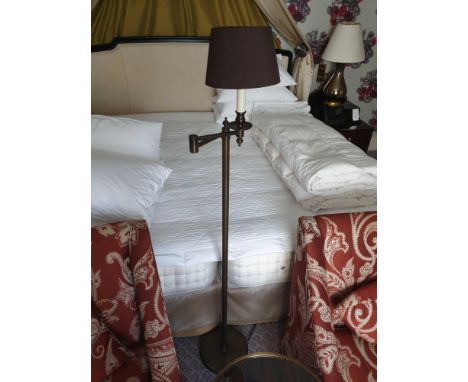 Library Floor Lamp Finished In English Bronze Swing Arm Function With Shade 156cm (Room 140)