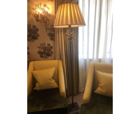 Heathfield And Co Coral Standard Lamp With Linen Shade 180cms (Room 220)