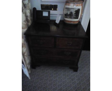 A Pair Four Drawer Mirrored Top Commode Chests Raised By Four Block Feet With A Square Carved Motif And Scrolled Movement Abo
