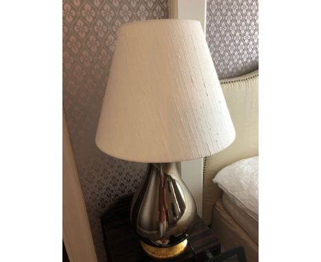 A Pair Of Heathfield And Co Louisa Glazed Ceramic Table Lamp With Textured Shade 77cm (Room 239)