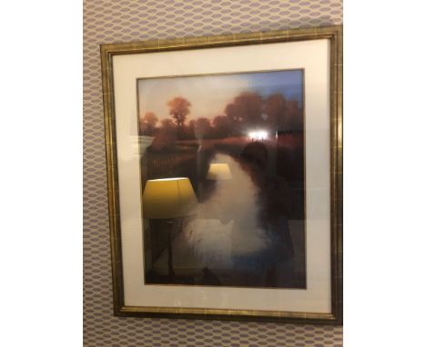 Landscape Lithograph Print In Portrait Untitled 87 x 79cm (Room 222)