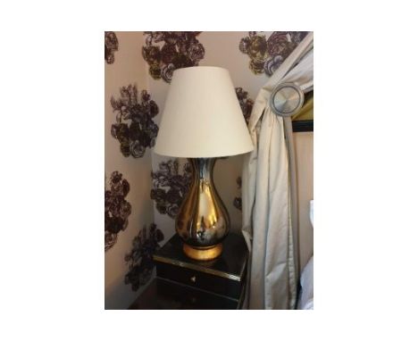 A Pair Of Heathfield And Co Louisa Glazed Ceramic Table Lamp With Textured Shade 77cm (Room 127)