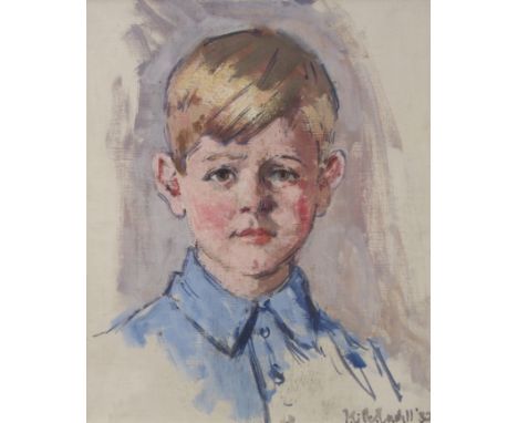 FRANCIS CAMPBELL BOILEAU CADELL RSA, RSW (SCOTTISH 1883-1937) PORTRAIT OF IAIN V. R. HARRISON Oil on panel, signed and dated 