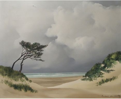 •ANDRE DE LIEVIN (FRENCH 1910-1976) THE DUNES, ARCACHON Oil on canvas, signed, 46 x 56cm (18 x 22") W.B. Simpson and James Co