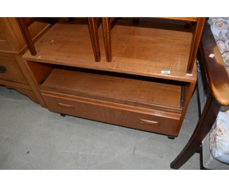 A vintage teak (probably G plan) TV cabinet, width approx. 83cm