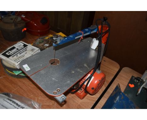 A modern Hegner scroll or fret saw for model making or workshop, model multicut -1 , looks clean, light use only, currently r