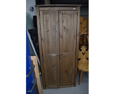 A modern light pine wardrobe