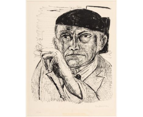 Heading: Author: Beckmann, MaxTitle: Selbstbildnis (Self-portrait)Place Published: Publisher:Date Published: 1946Description: